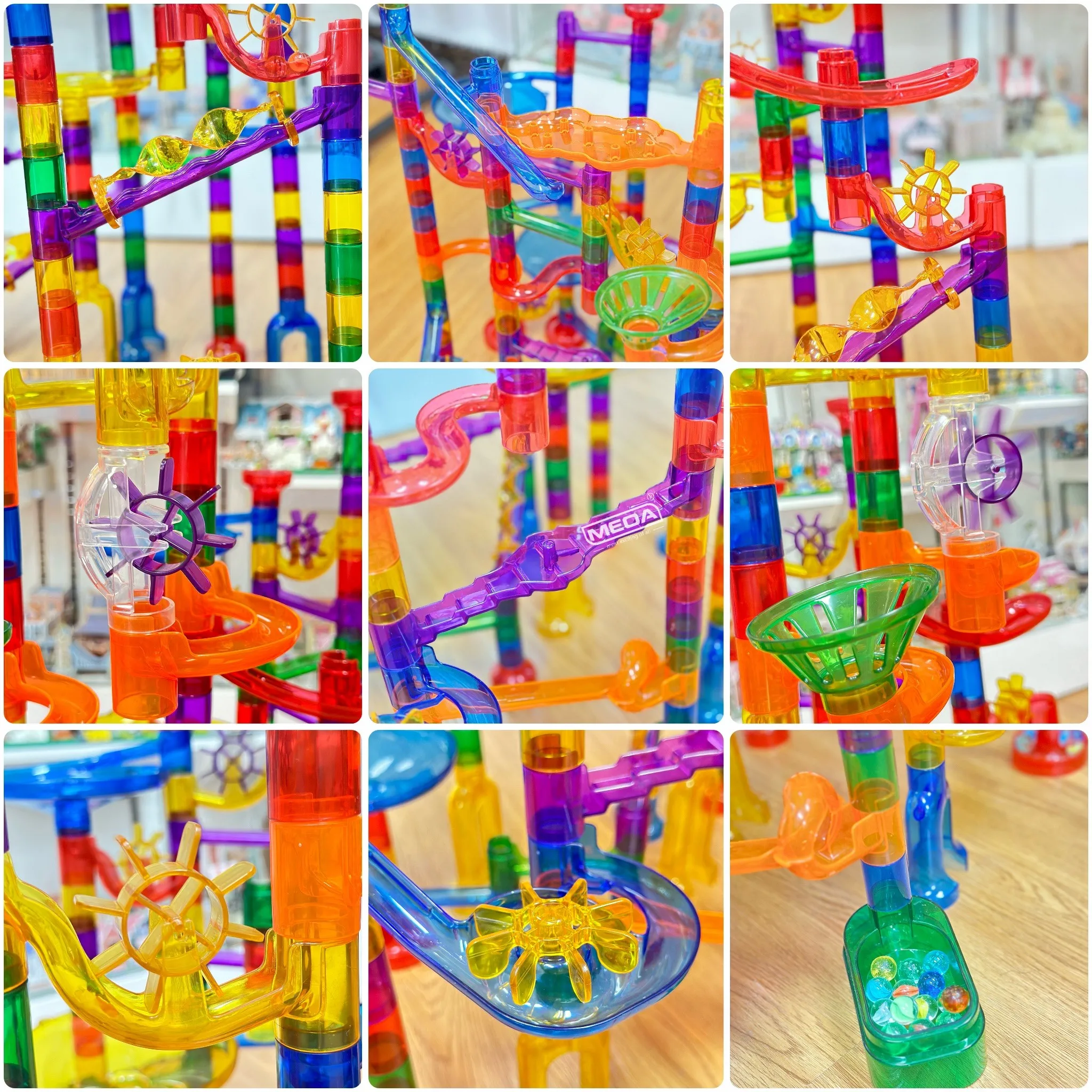 Safety Material Educational Toys Marble Toys Ball Track Assembly Building Blocks kids' Marbel Run Rail Track
