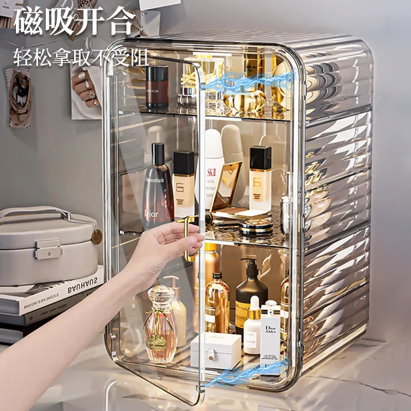 Transparent Cosmetic Box Makeup Jewelry Drawer Multifunctional Organizer Home Storage Box Light Luxury Cosmetic Organizer 2