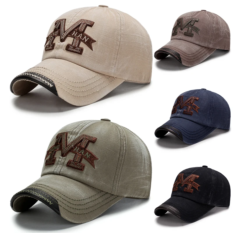 

Retro Letters Embroidery Baseball Caps Men Women Cotton Peaked Cap Outdoor Fashion Casual Hat Adjustable Hip Hop Sun Hats 2022