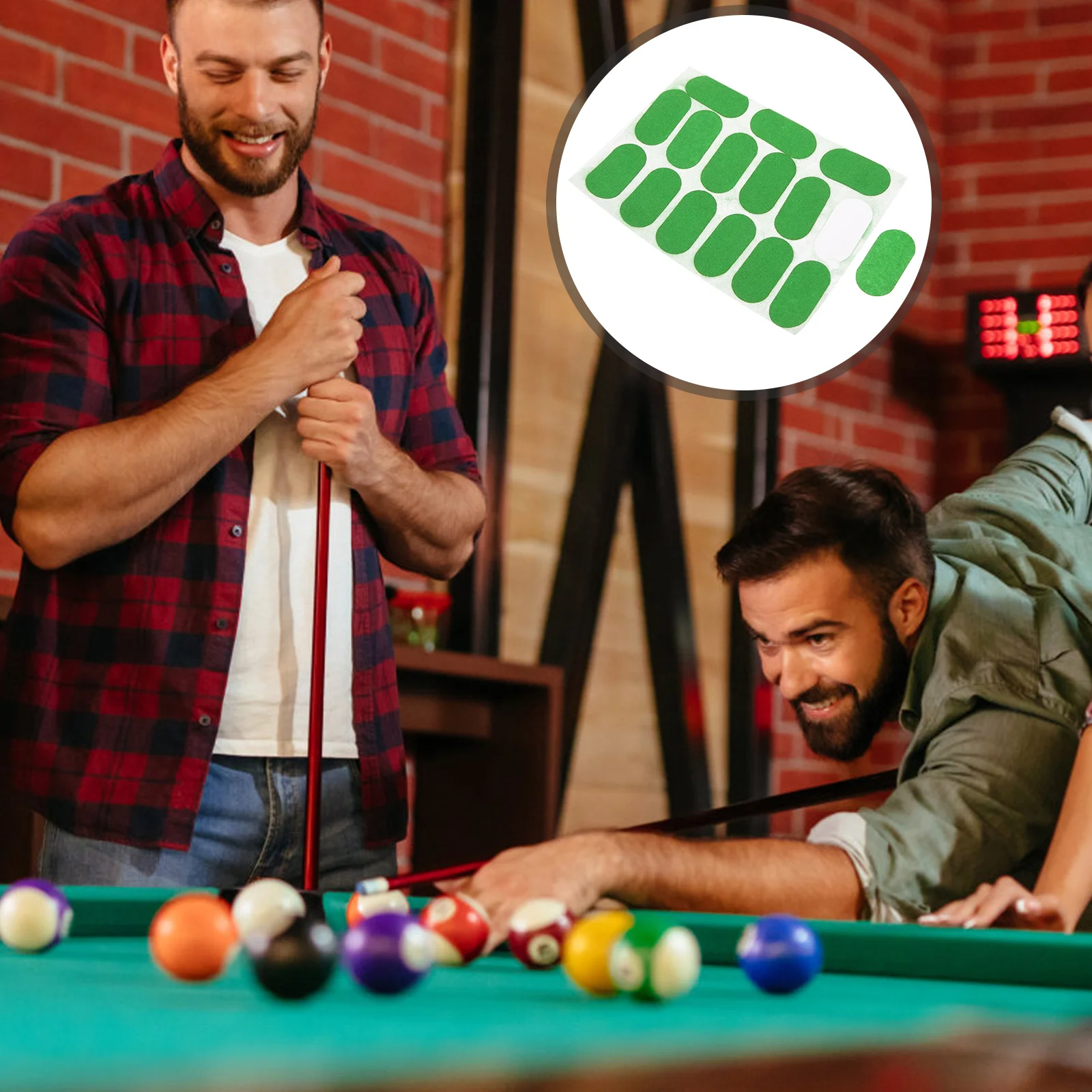 

Billiard Table Green Dot Marking Sticker Cloth Repair Damaged Hole 1 Piece (oval Sticker) Pool Marker Patches