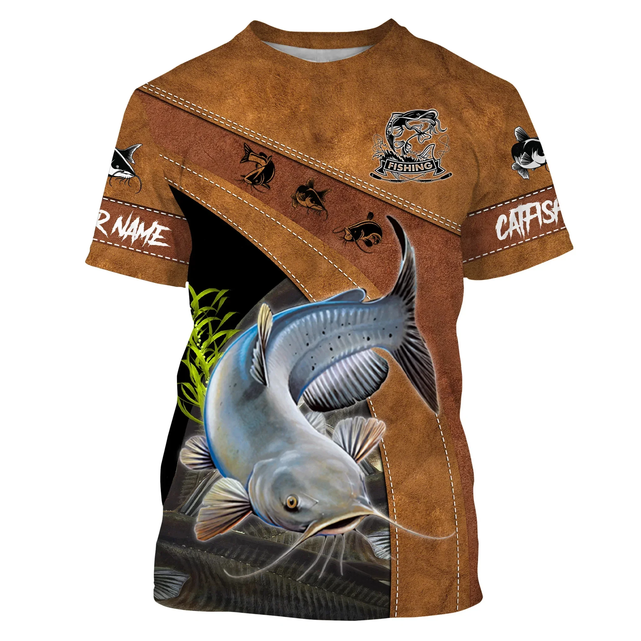 Catfish Fishing freshwater fish Customize name 3D All Over Printed Mens t  shirt Cool Summer style Unisex Casual T-shirt TX272