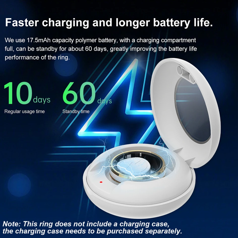 Anello Smart Ricaricabile - Monitoraggio Sonno E Salute, Impermeabile IPX68, Per Uomini E Donne - Foto 4