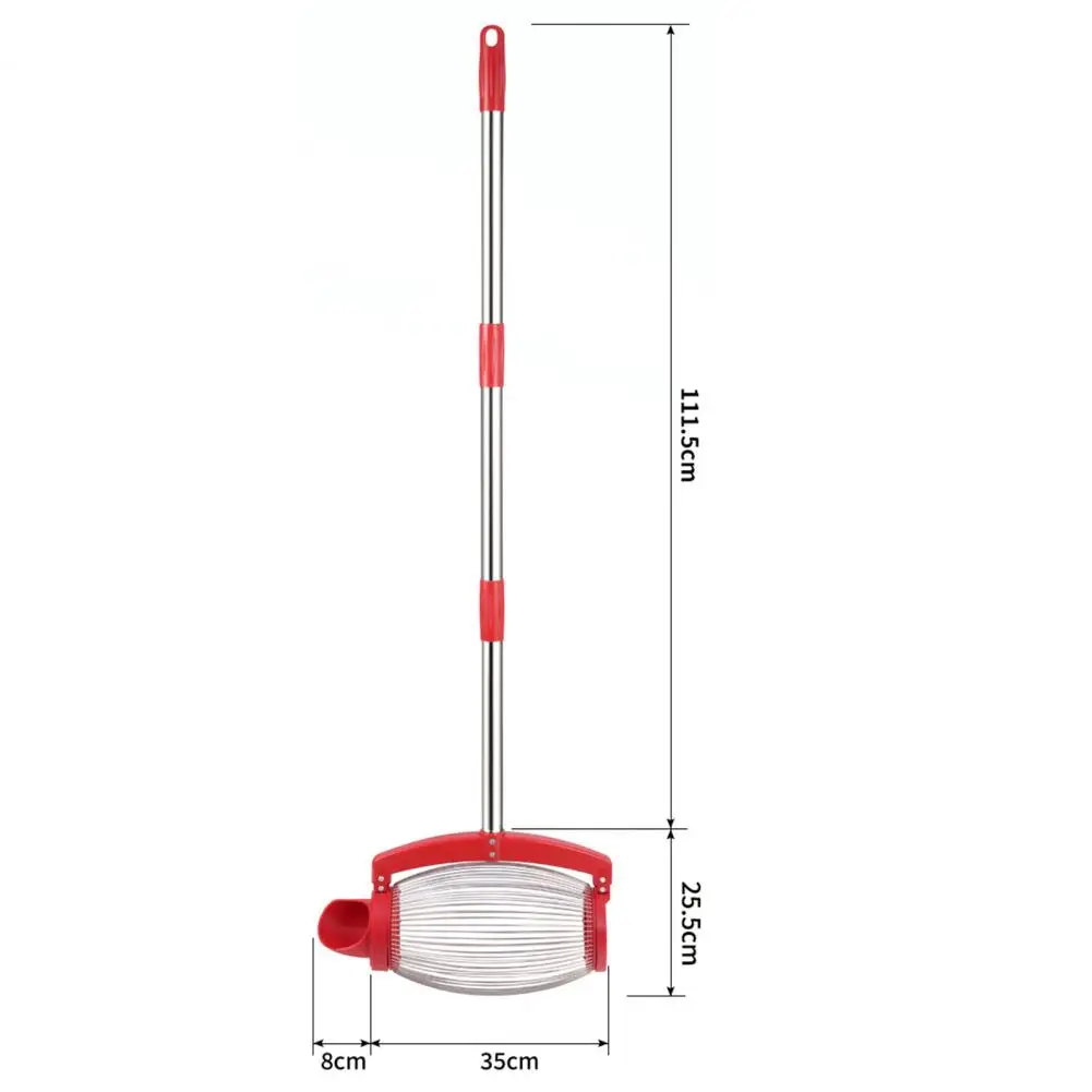 Collecteur De Noix Et Fruits à Poignée Télescopique - Rouleau Acier Inox - Taille S (env. 150 Cm) - Ramasse Noix, Châtaignes, Balles De Golf