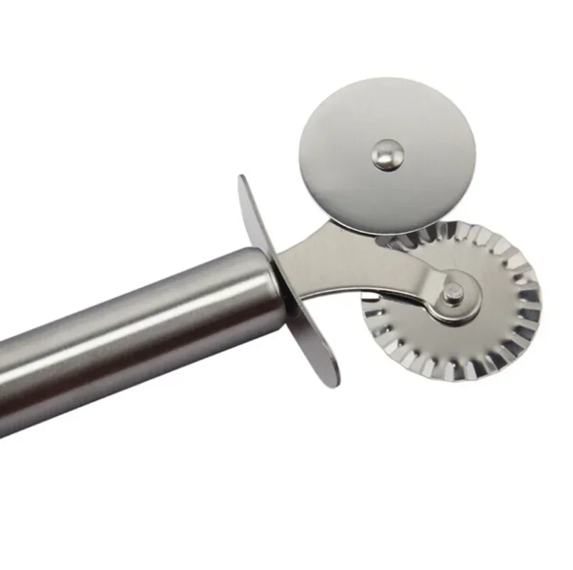 Kitchen Stainless Steel Pizza Knife Roller Single Wheel Two Baking Utensils Cake Shovel Accessories pizza cutter roller cutter cake cutter pizza knife pizza roller