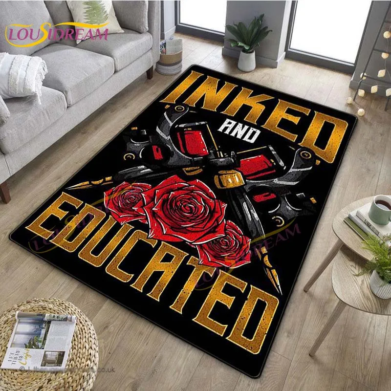 Custom3DPrintedRugwithPersonalizedTattooStudioDesignCarpetsforLivingRoomBedroom
