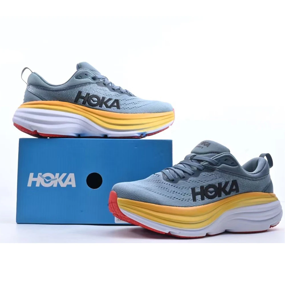 SneakerHOKA Bondi 8 Sport Running Shoes Breathable Anti Slip Cushioning Road Runs Shoes Men Sport Shoes Lifestyle Outdoor Women