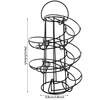 Egg Rack Spiral Storage Rack Egg Skelter Deluxe Spiraling Dispenser Rack Basket Storage Space Multi-functional Rack 6