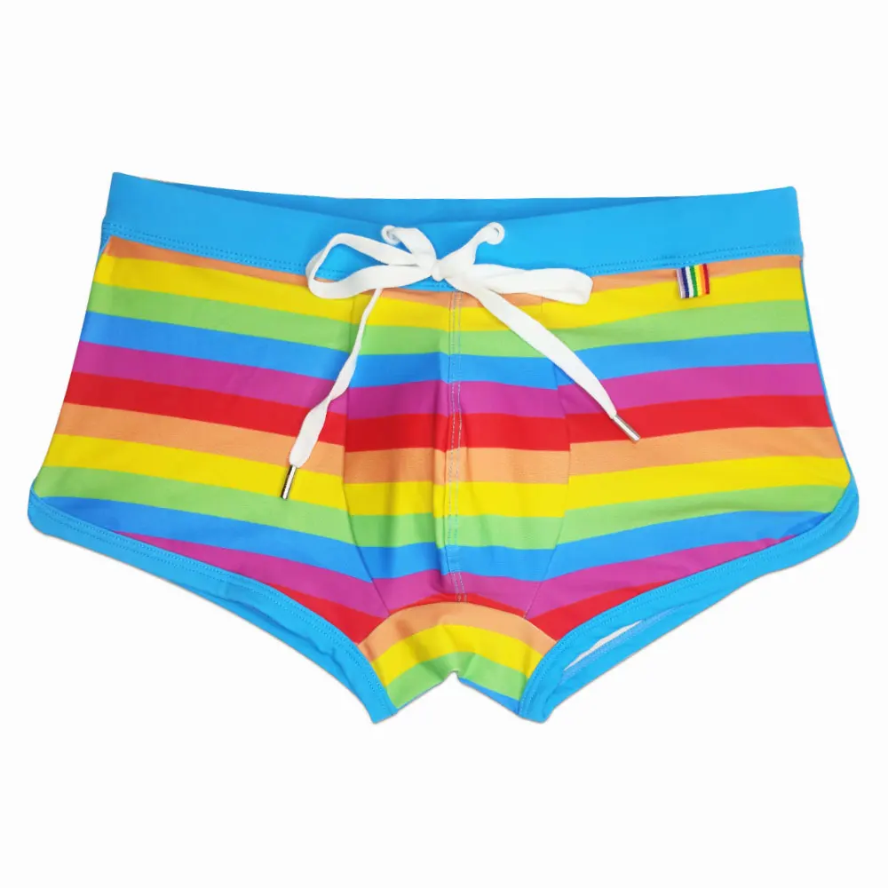 Men Swimwear Summer Swimsuit Kids Surf Man Trunks Push-up Beach Low-Waist Pride Day Gay Swim Bathing-Pants surfing