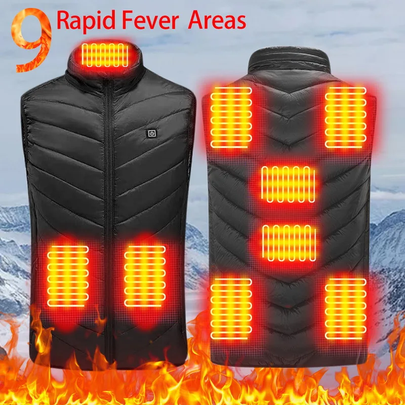 Wenyujh Electric Heated Vest Men Women Heating Waistcoat Thermal Warm