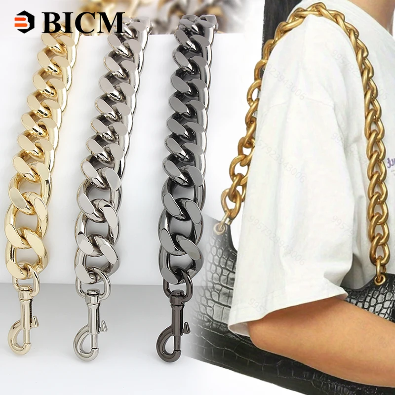 1PC Aluminum Bag Chain Strap Bag Replacement Thick Chains Purse Shoulder Handbag Detachable Straps For Bags Parts Accessories