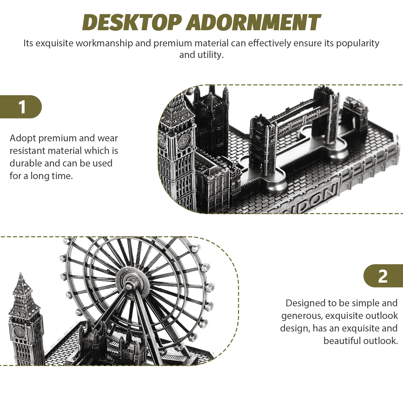 Modelo de Londres, torre, puente, ciudad, famoso Big Ben, arquitectura, reloj Digital, estatuilla, estatua, escultura británica