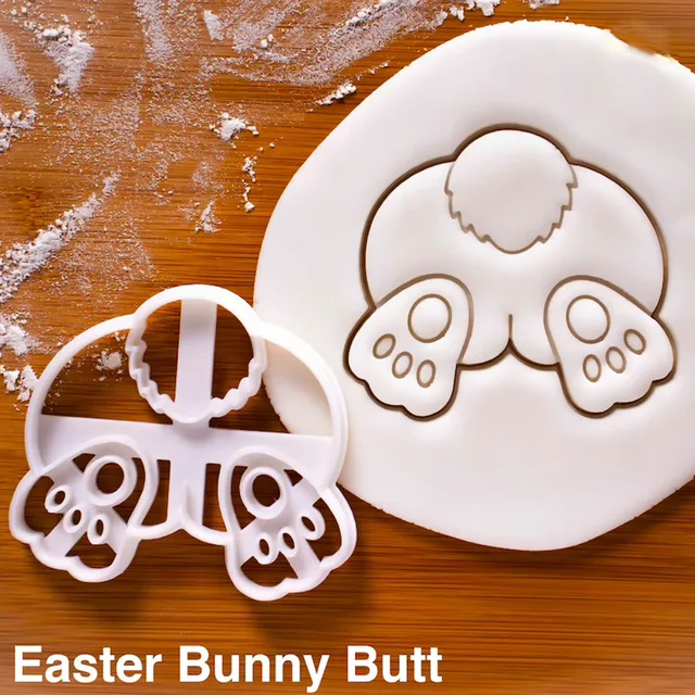 Cartoon Easter Egg Cookie Embosser Mold Cute Bunny Chick Shaped Fondant Icing Biscuit Cutting Die Set Baking Cake Decoating Tool 3