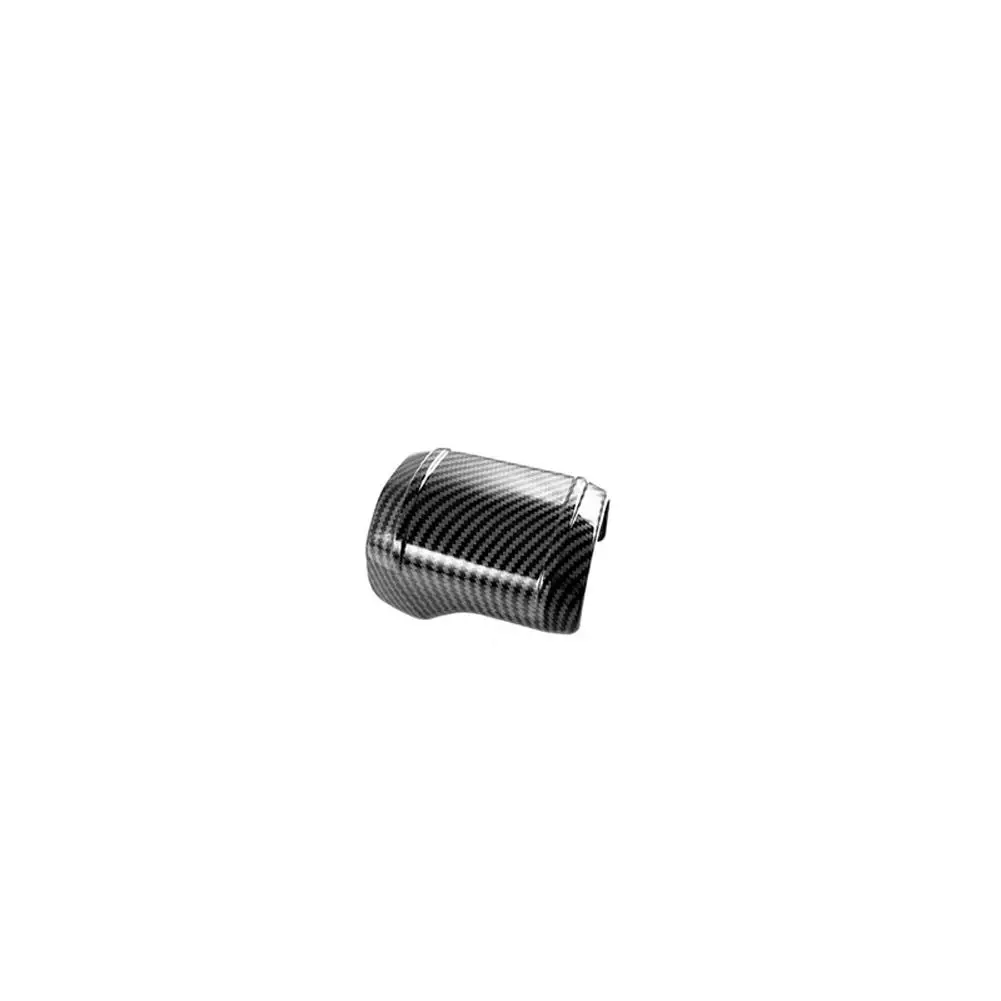 Car Shift Knob Cover Trim Replacement Carbon Fiber Pattern Protective Shell Parts Interior Accessories