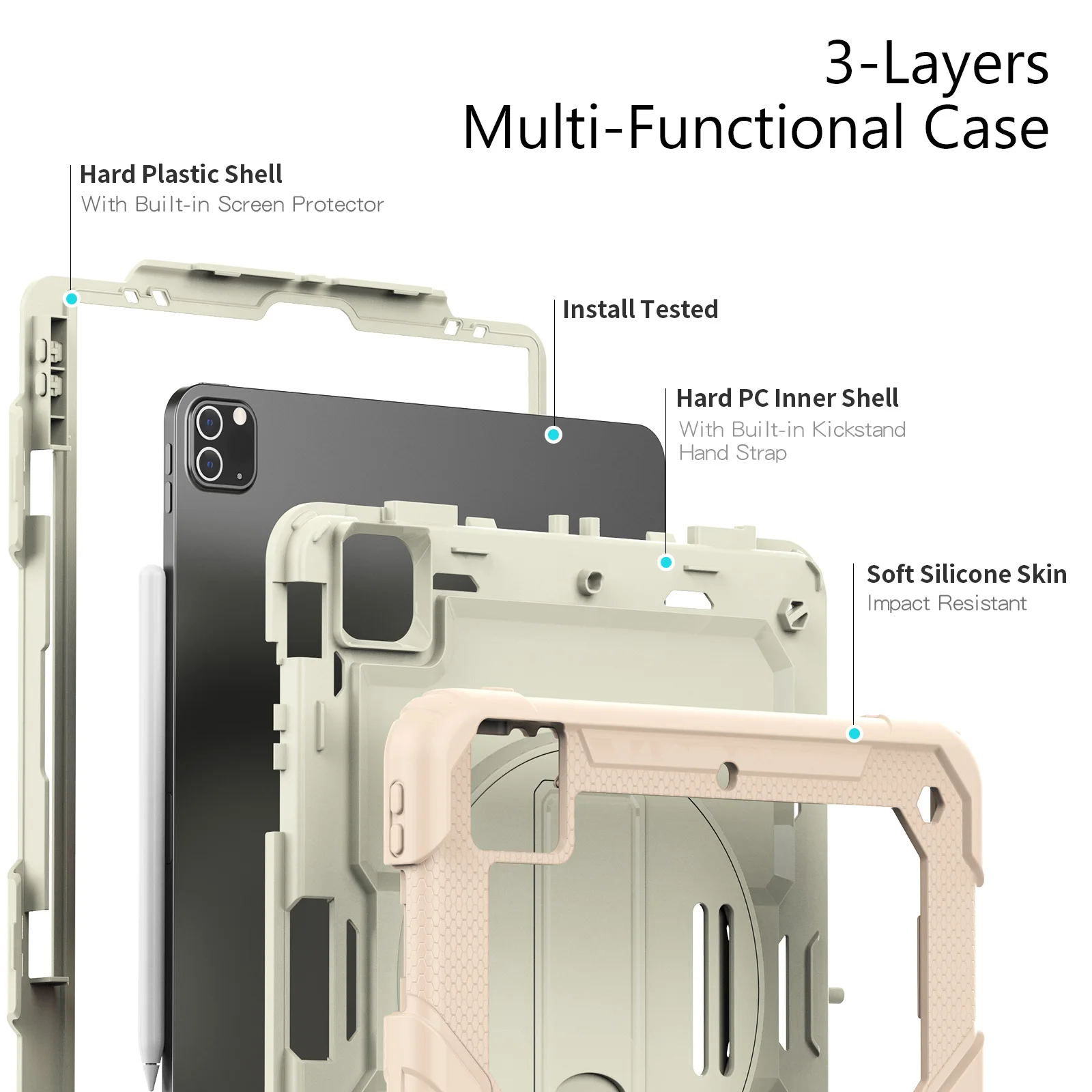 Universal Rotating Stand Case for iPad - Versatile Protective Cover
