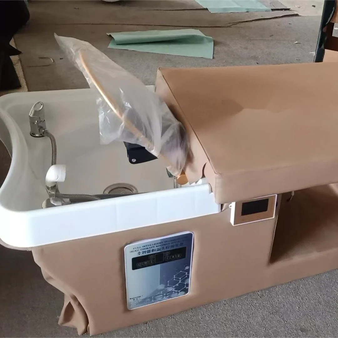 Multifunctional Lay Down Shampoo Bed Salon Head Spa Hair Wash Thai Steam Bowl Headspa Massage Circulating Electric with Pedicure 3