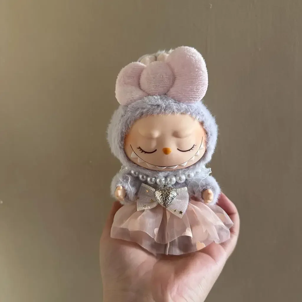 Mini Plush Doll Bow Princess Dress - Deluxe Outfit Accessories Gift Set