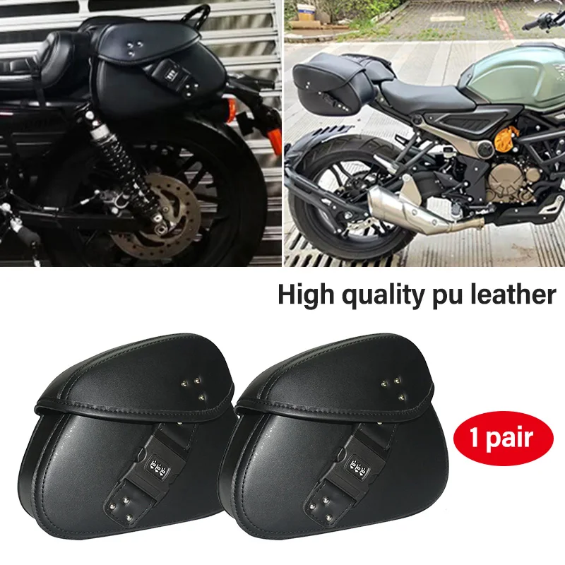 Motorcycle SaddleBag Large Capacity Motorbike Side Bags Storage Tool for Harley Sportster XL 883 1200 Honda/Yamaha/Suzuki