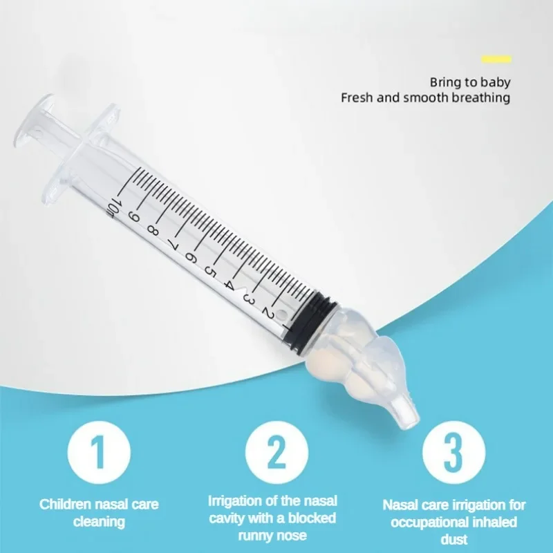 Baby Syringe Silicone Nasal Aspirator Newborn Nasal Aspirator Kids Rhinitis Washer Children Clean Nose Needle Tube Tool