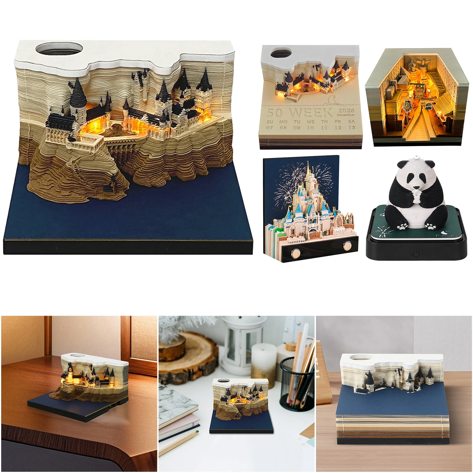 Calendrier De Bureau 2026 Avec Lumière LED, Sculpture | FindTheDeal