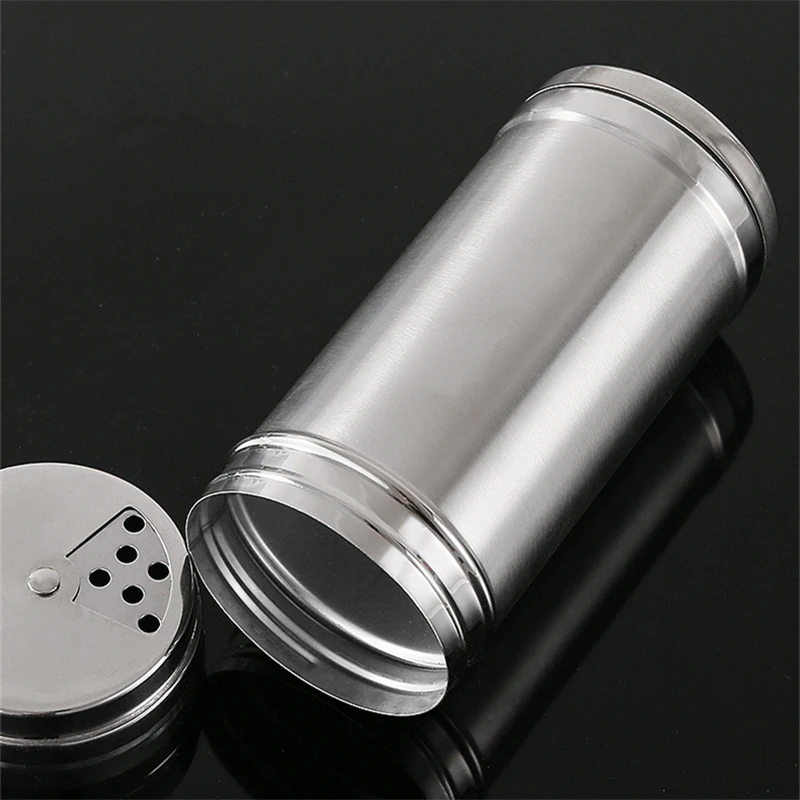 Stainless Steel Seasoning Spice Jars Barbecue Salt Shaker Pepper Bottle Flour Fine Sieve Tool Condiments Kitchen Accessories