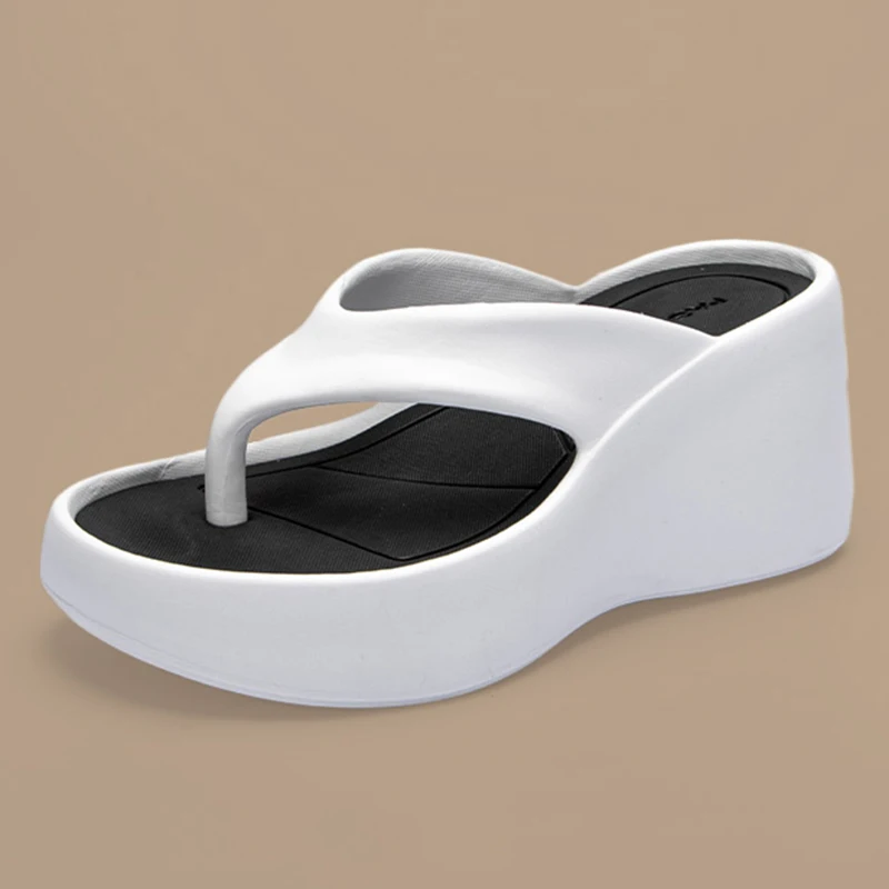 Eva Thick Platform Thong Flip Flops Women Slippers Summer Shoes 2024 Memory Foam Orthopedic Slides Clip Toe Beach Flat Sandals