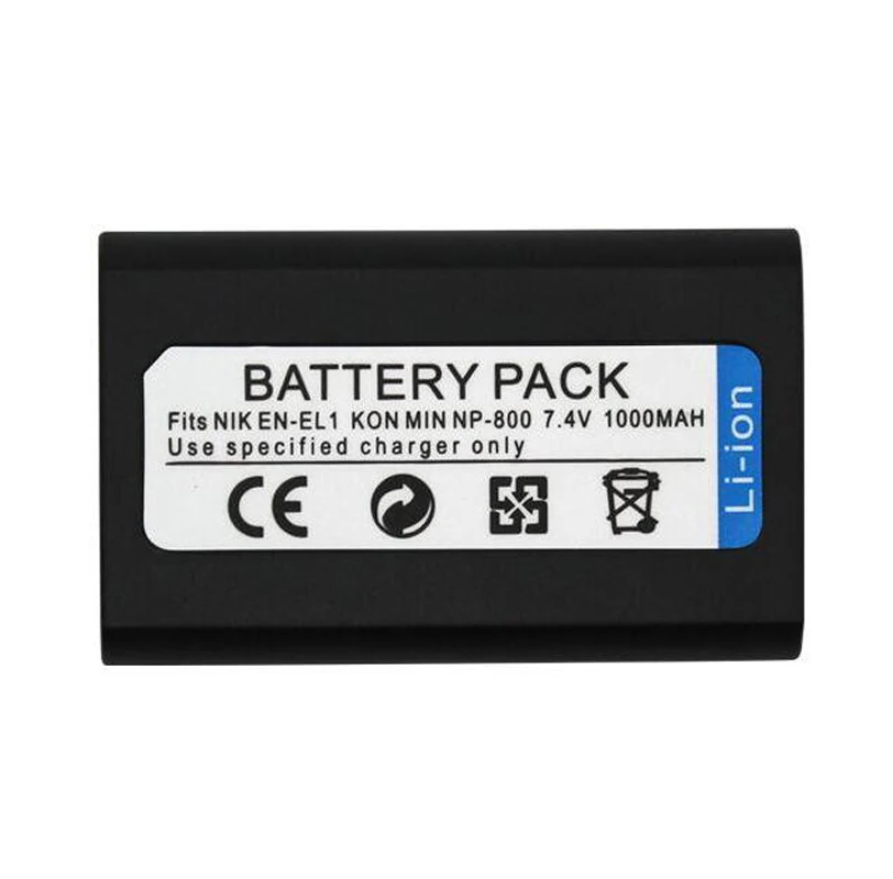 Batteria Ricaricabile 7.4V 1000Mah Np-800 Np800 Per Batterie Konica Minolta Dimage A200 Dg-5W Nikon Coolpix 4300 8700 En-El1