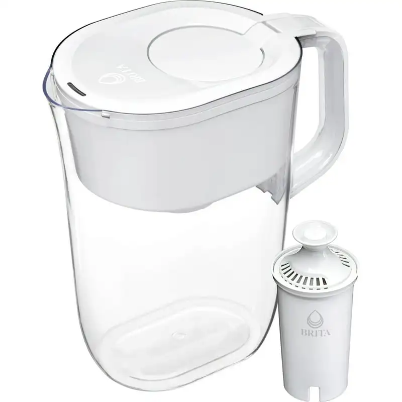 

10 Cup Water Filter Pitcher with 1 Filter, Made Without BPA, Tahoe, White Water purifier for drinking Aquarium filter Water fil