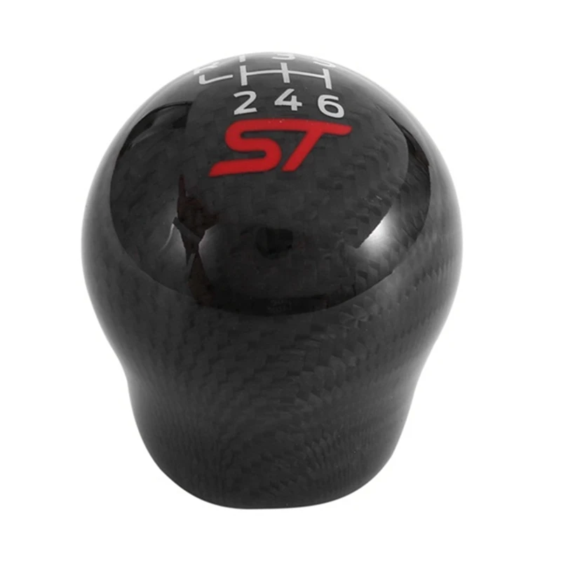 6 Speed Car Racing ST Carbon Fiber Gear Shift Knob for Ford Focus ST RS Fiesta