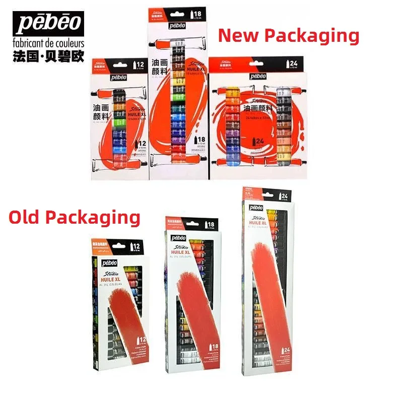 Pebeo Professional Tube Oil Paints For Artists Canvas Pigment Art Supplies Drawing 12ML 24/18/12 Color Art Supplies
