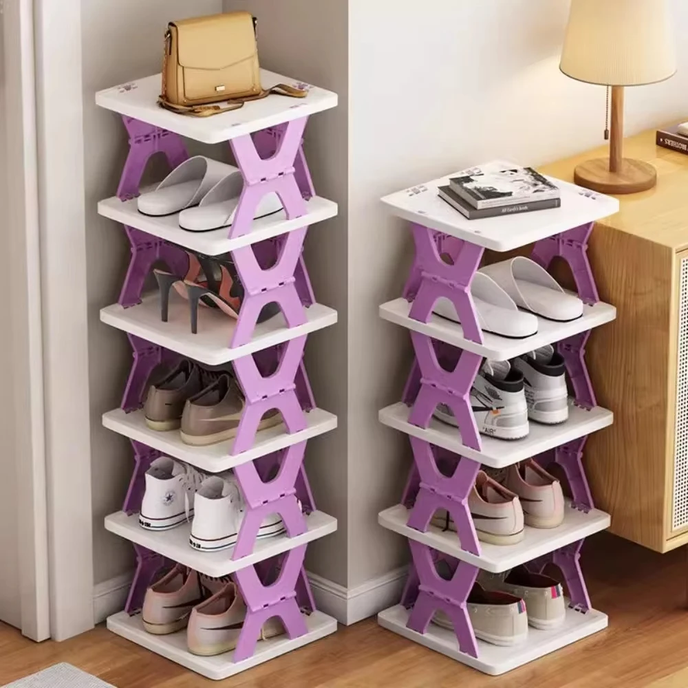 Simple Shoe Rack Storage Foldable Dustproof Storage Cabine Multi-Layer Organization Shoes Rack Shoes Cabinet Space-Saving