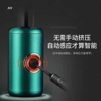 UV 스마트 칫솔 홀더 칫솔 살균기, 휴대용, 벽 장착, 펀치 없음, 자동 치약 압착기, 칫솔 홀더
