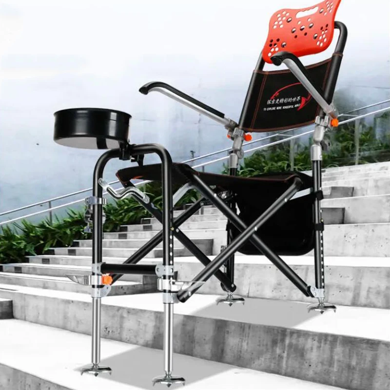 Outdoor Fishing Chair With Thick Collapsible Fishing Chair Portable