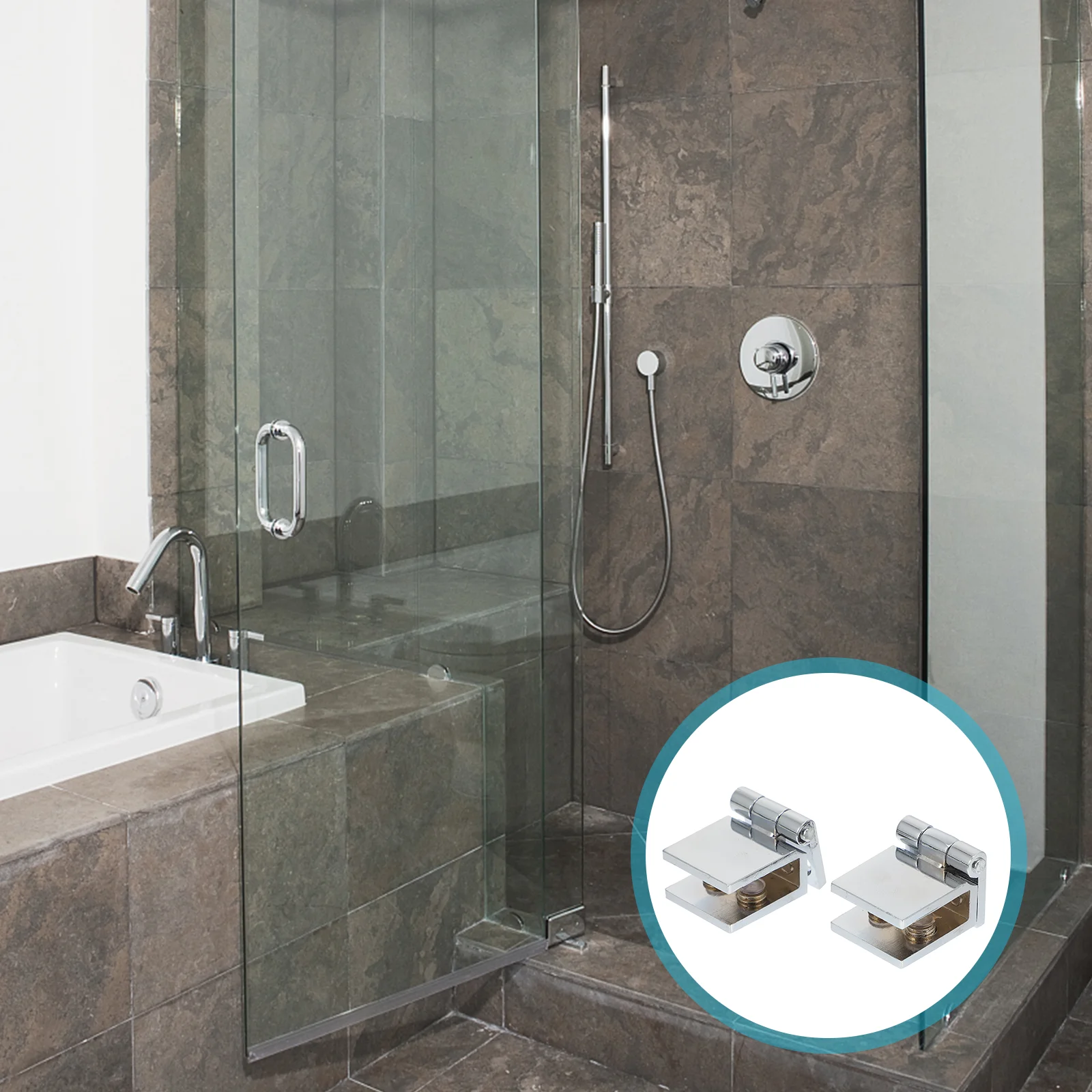 Zinc Alloy Glass Door Hinges for Cabinet Doors