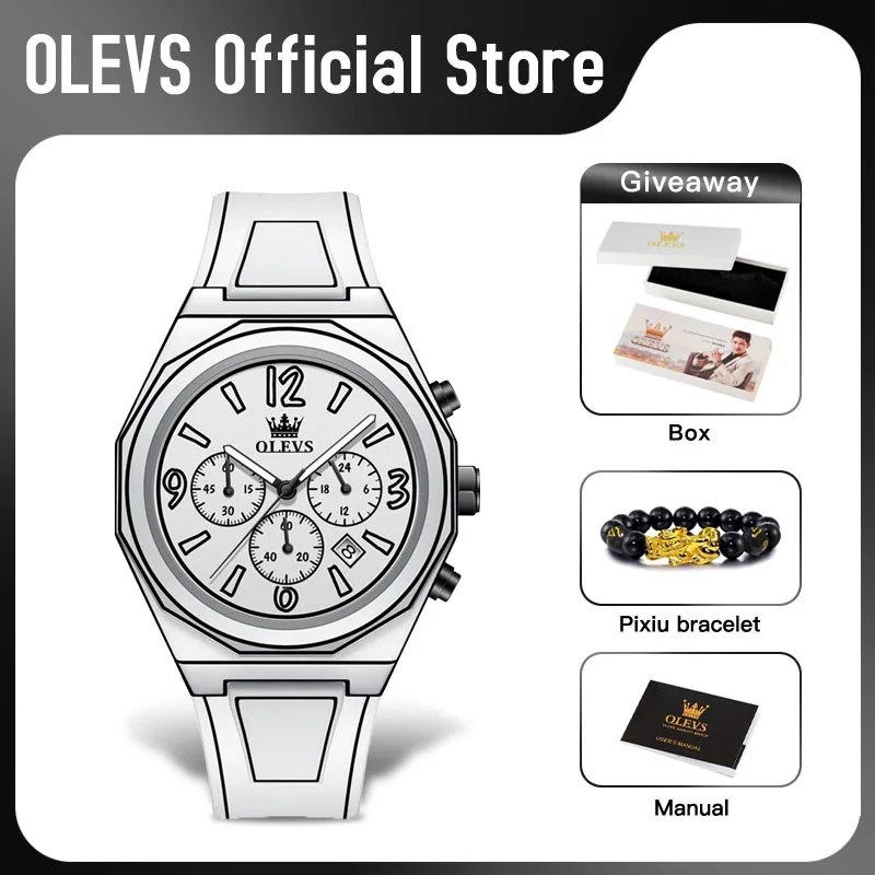 OLEVS Orologi da Uomo, Orologi in Pelle Casual Luminosi per Uomo Facili da Leggere Orologio Fashion al Quarzo con Numeri con Data Impermeabile Blu/Nero /Analogico Orologi da Polso da Uomo, Classico