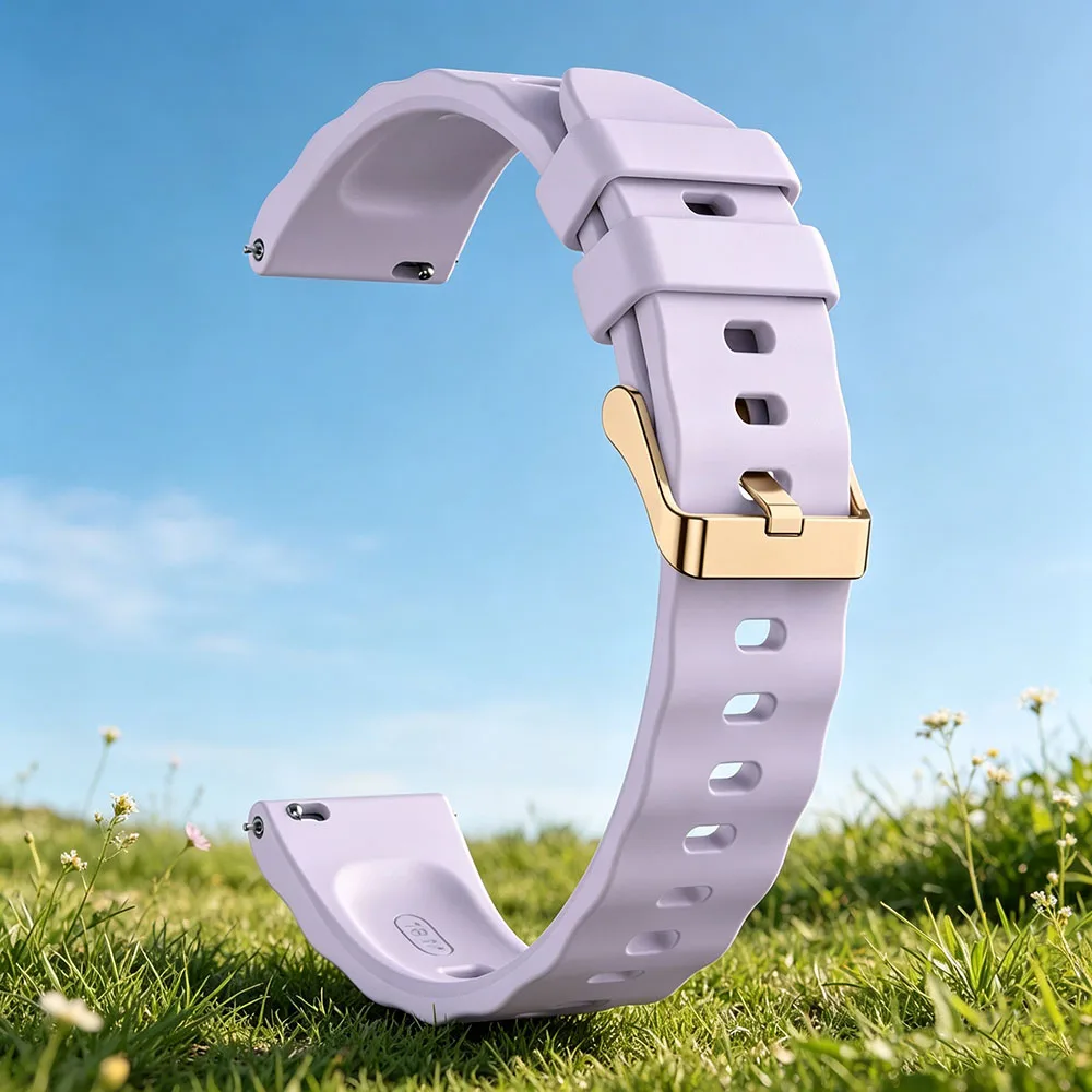 Premium 18mm Silicone Watch Band - Elegant Bracelet Wristband Strap