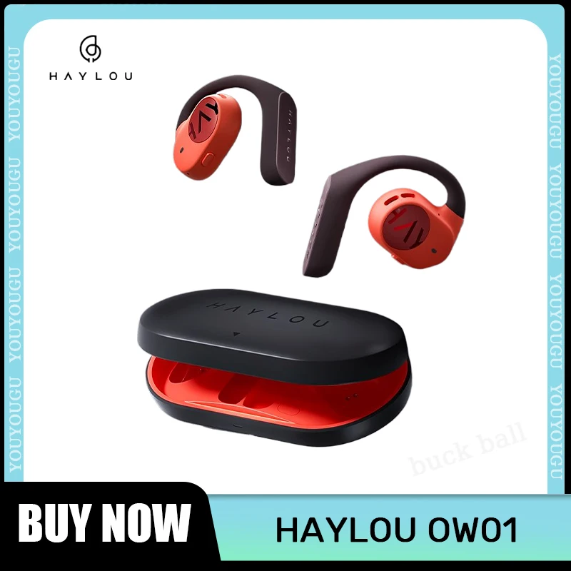 

Haylou OW01 Bluetooth Headphone Open Ear Hook Headphones Long Endurance Noise Reduction HIFI Waterproof Sports Wireless Earphone