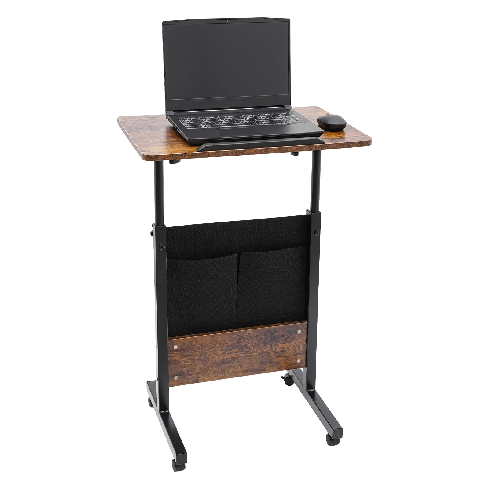 Portable Laptop Desk Rolling Computer Stand with Adjustable Height     4