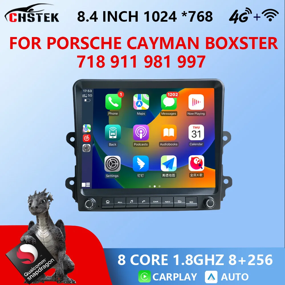 CHSTEKAndroid13CarRadioCarplayNavigationForPorscheCaymanBoxster718911918981997