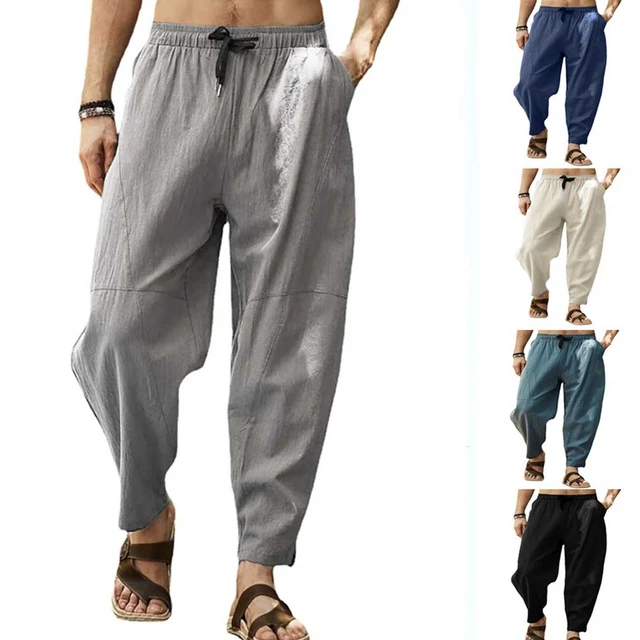 Aggregate 84+ mens baggy linen trousers super hot in.cdgdbentre