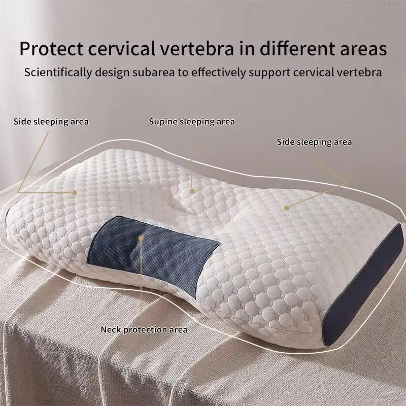 Neck Pillow Help Sleep And Protect The Neck Cervical Orthopedic Household Soybean Fiber SPA Massage Pillow For Sleeping New 2