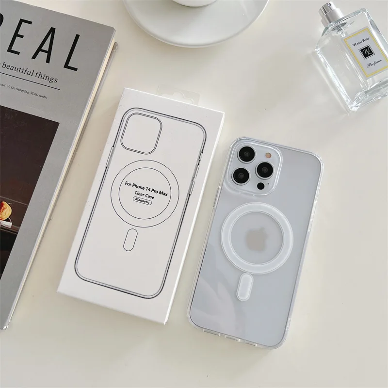 Clear Magnetic Macsafe Wireless Charging Case For Magsafe IPhone 15 14 12 11 13 Pro Max 13 Mini XS X XR IPone IPhone 15 Mac Safe