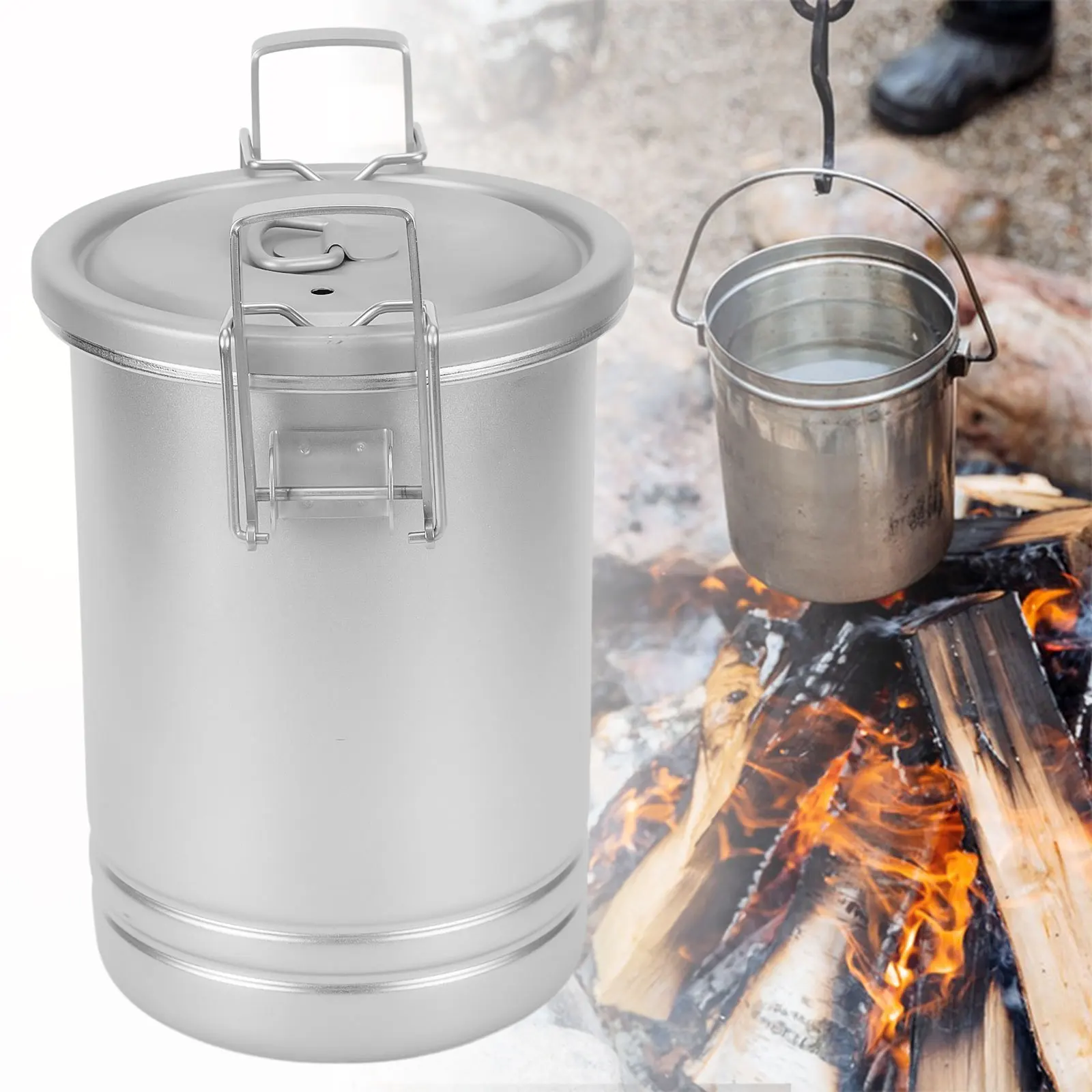 Multifunctional Cooker Steam Pot Stainless Steel Camping Cooking Supplies Tools For Camping Rice Soup Cooking Outdoor Cookware