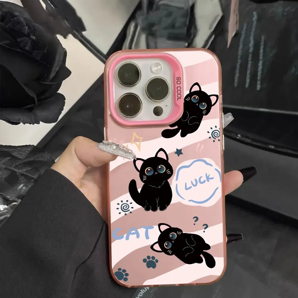 Adorable Cat Shockproof Phone Case - Universal Fit Cover