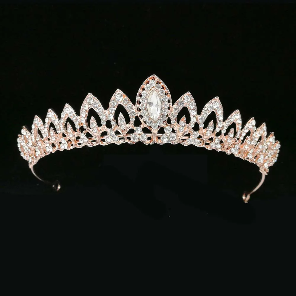 

Princess Gorgeous Silver Color Rhinestone Crystal Hair Accessories Hair Crown Headwear Bridal Tiara Ornaments