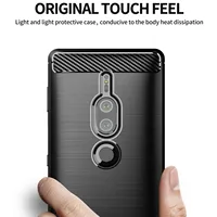 Shockproof Case For Sony Xperia XZ2 Premium XZ2 Compact mini Carbon Fiber Cover for Sony Xperia XZ2 Protector Soft Silicon Cases 2