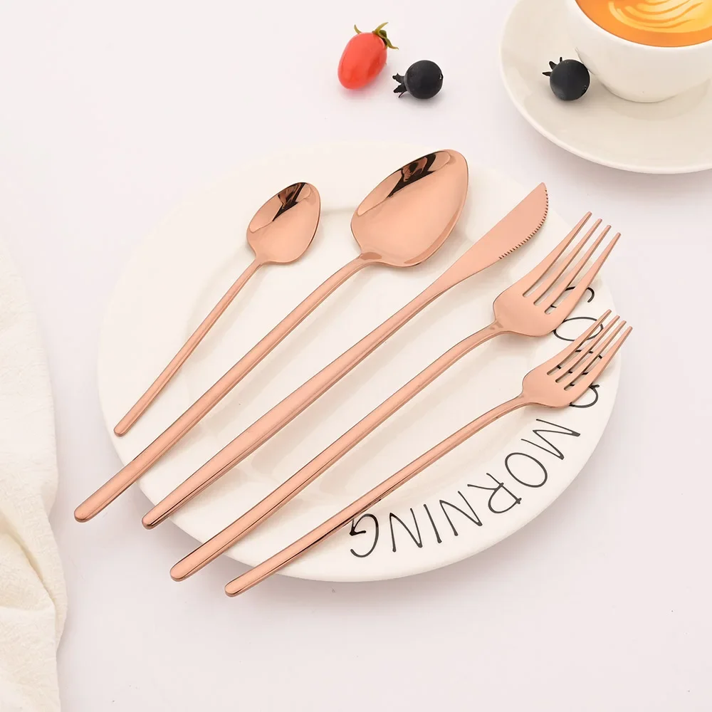 Description Picture 6 of item8Pcs Black Dinner Forks Cutlery 18/10 Stainless Steel Flatware Kitchen Silverware Western Dinnerware Restaurant Fork Set