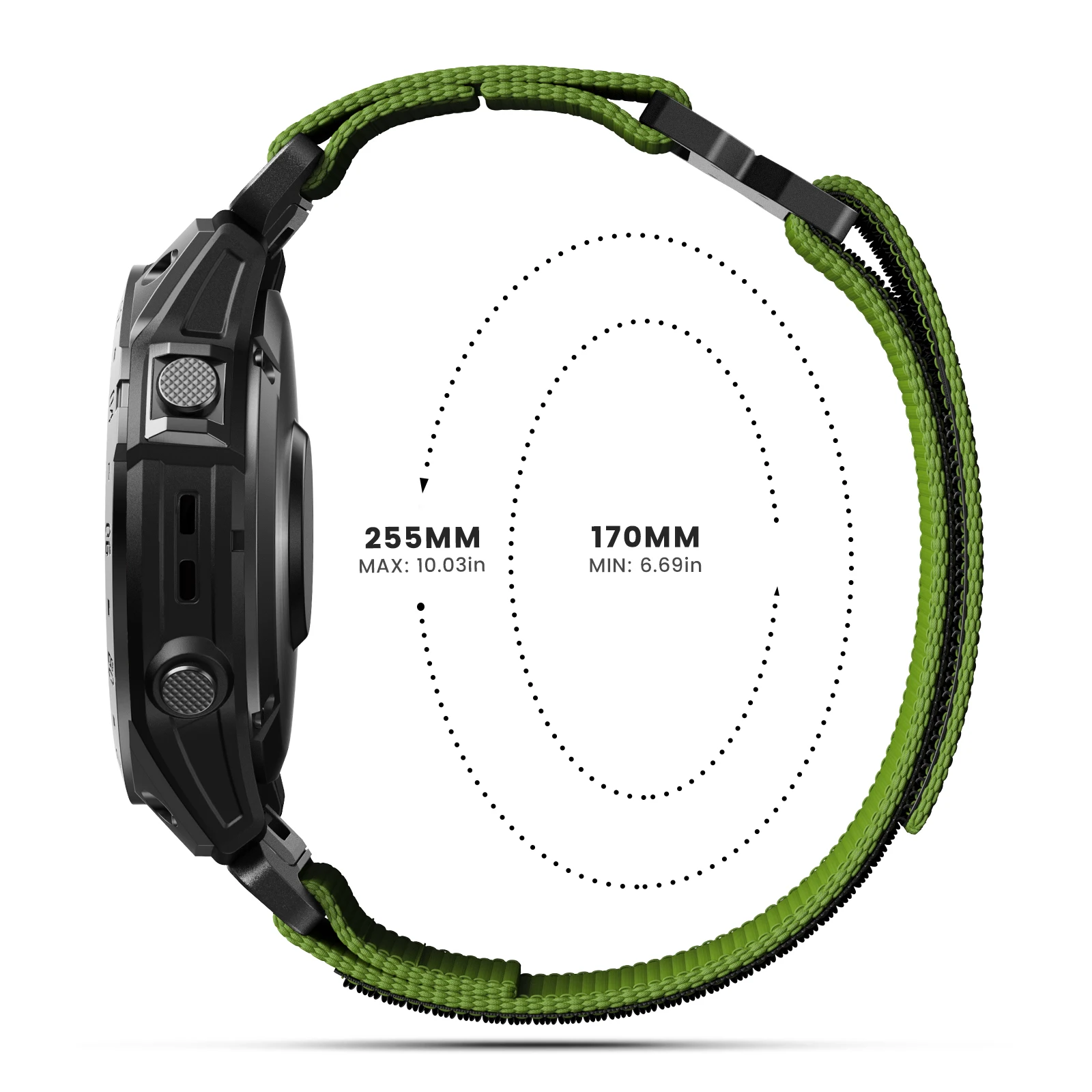 26mm Adhesive Braided Strap for Garmin Fenix 7X 6X Pro 5X Adhesive Nylon Strap Enduro 2 Mk2 D2 Nylon Replacement Wrist Strap