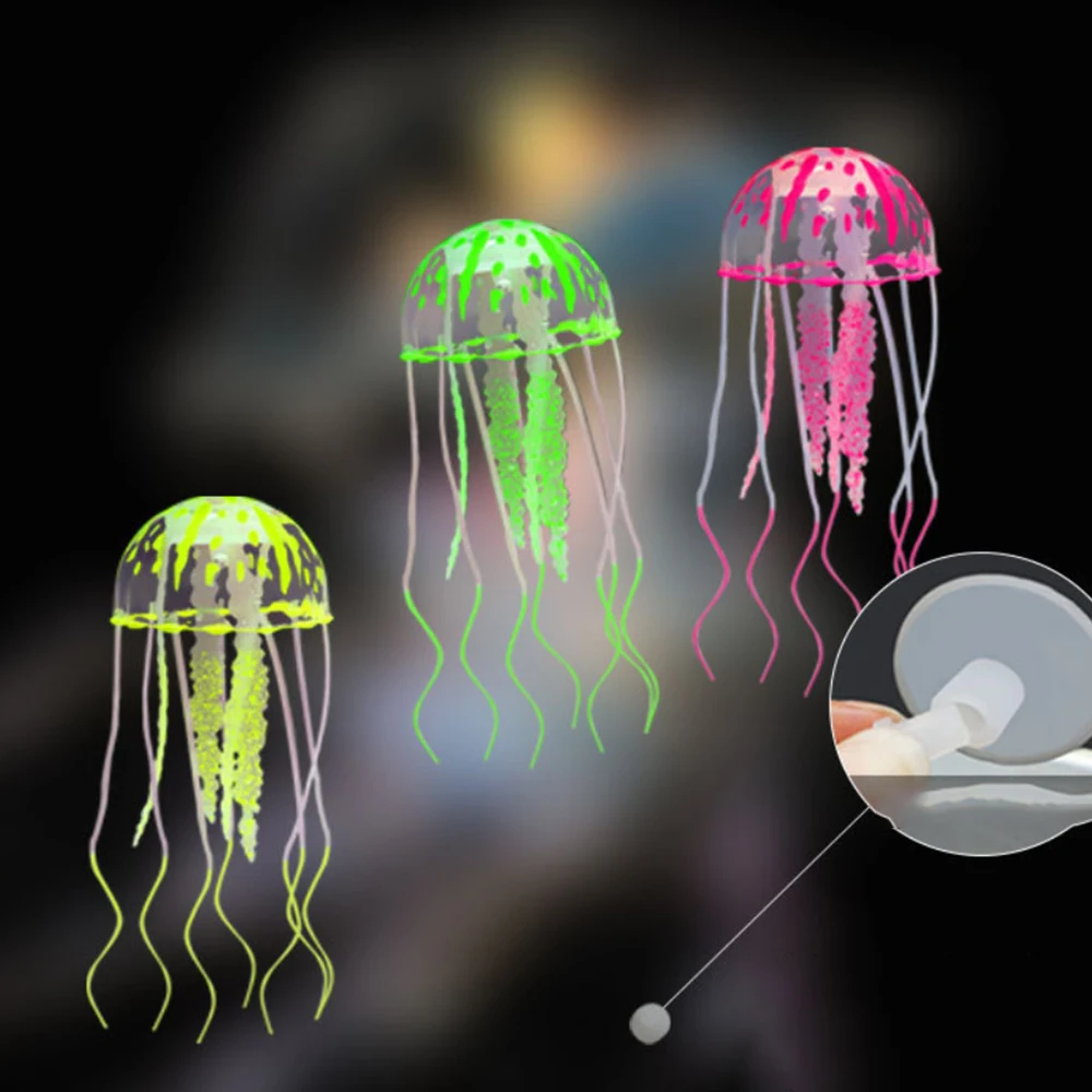 Aquarium Artificial Luminous Jellyfish Decoration Ornament Landscape fish tank ornaments fish tank decorations aquarium ornaments