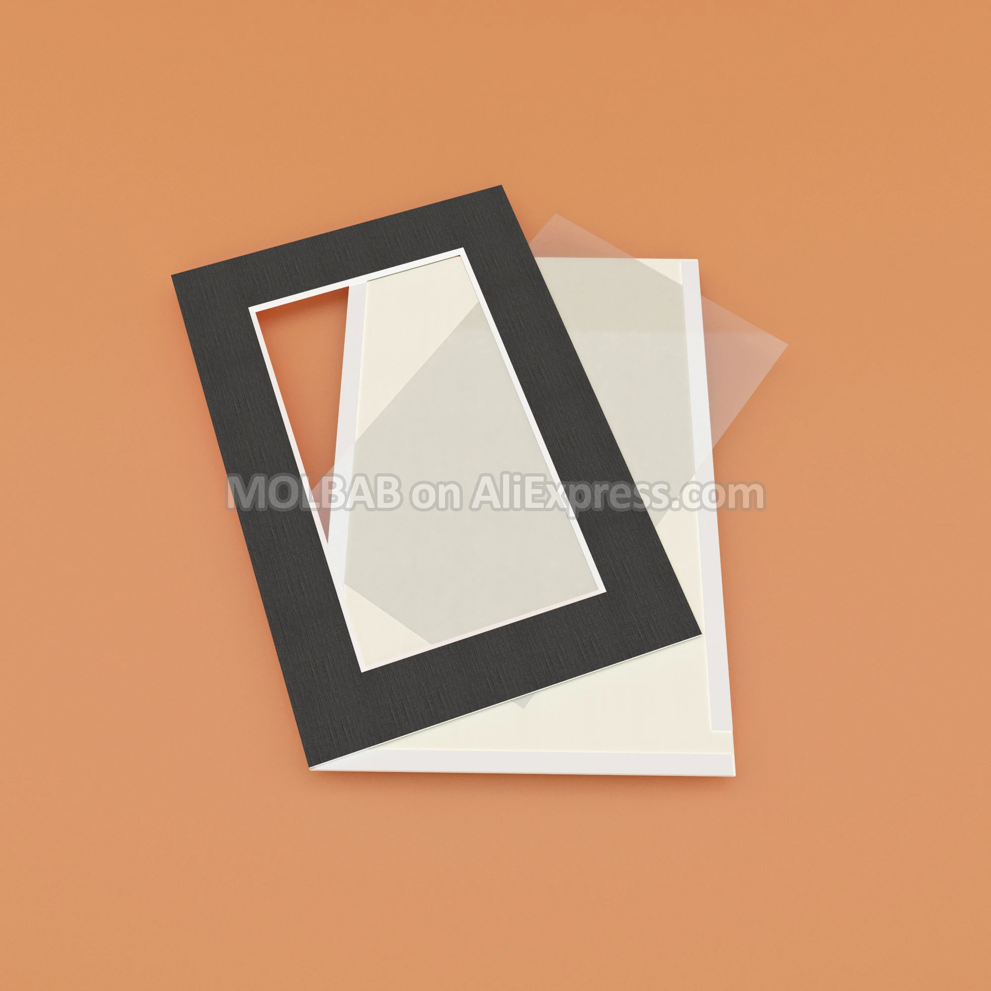 Rectangle Paperboard Picture Frame 5/6/7/8/10 Inch Mat Board Wall Mounted For Photo D&eacute;cor DIY Paper Crafts 8PCS/Lot