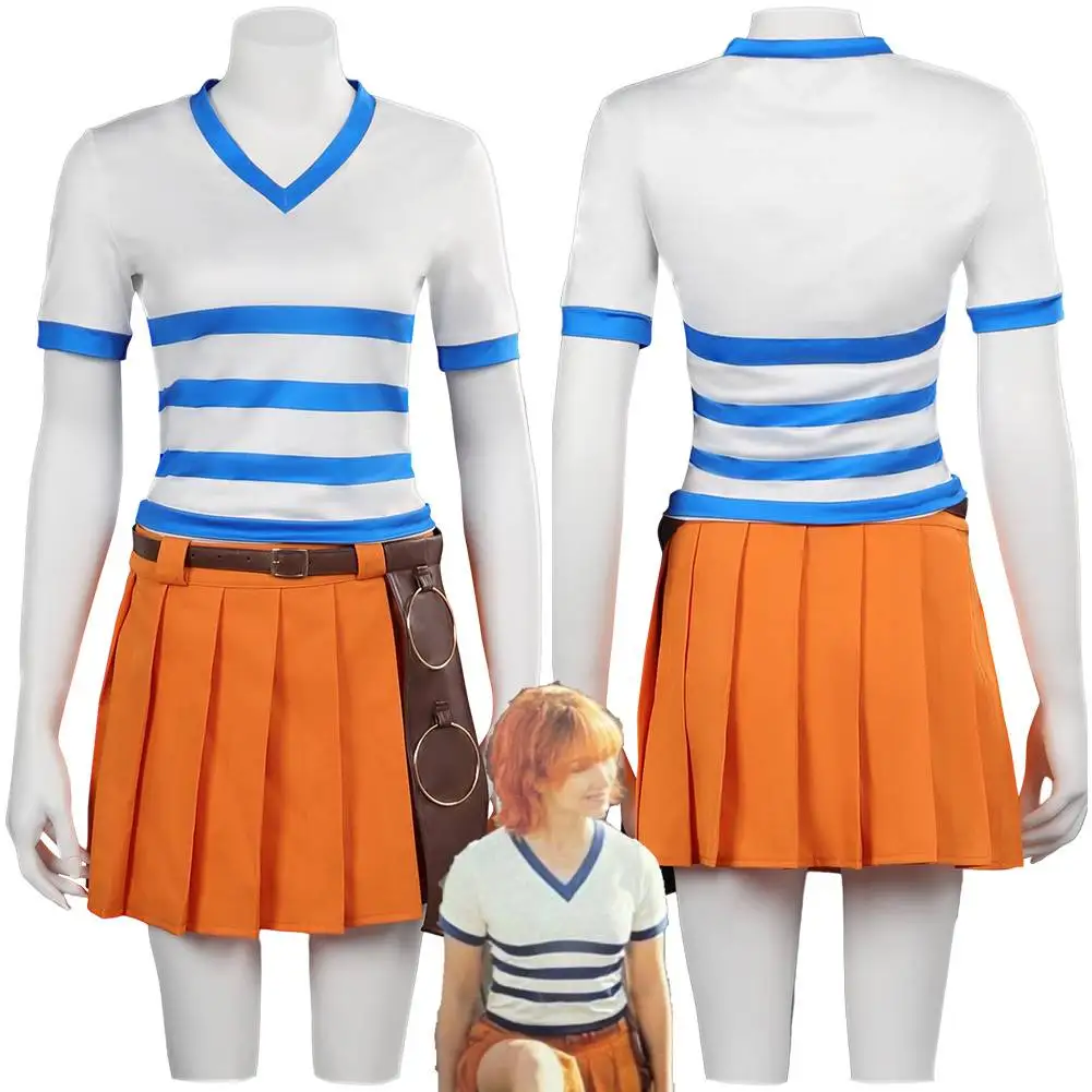 

One Cos Piece Nami Cosplay Sailor Dress Costume Outfits For Adult Women Girls Skirt Kids Children Halloween Carnival Role Suit